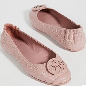 Tory Burch Minnie Travel Rosa Ballet Flats 9.5